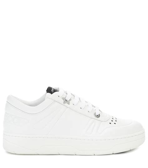 jimmy choo hawaii leather sneakers